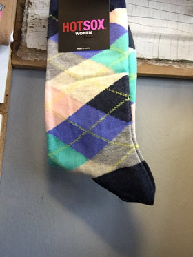 Women’s Argyle Denim Socks