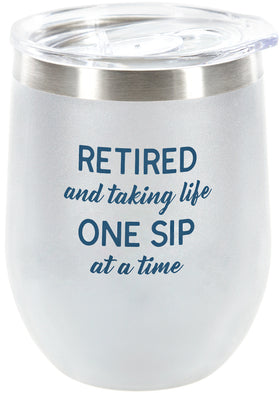 Retried “One Sip at a time” Short Tumbler