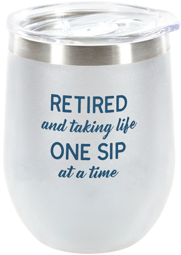 Retried “One Sip at a time” Short Tumbler - Jilly's Socks 'n Such