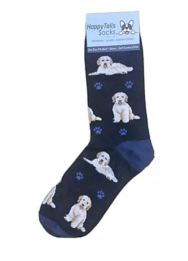 Happy Tails Goldendoddle Socks - Jilly's Socks 'n Such