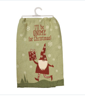 “I’ll be Gnome for Christmas” towel