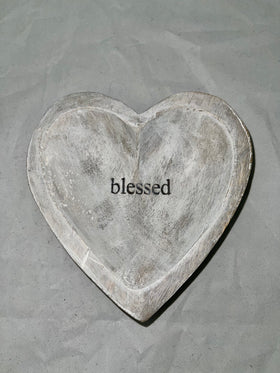 Wooden Heart Trinket Trays