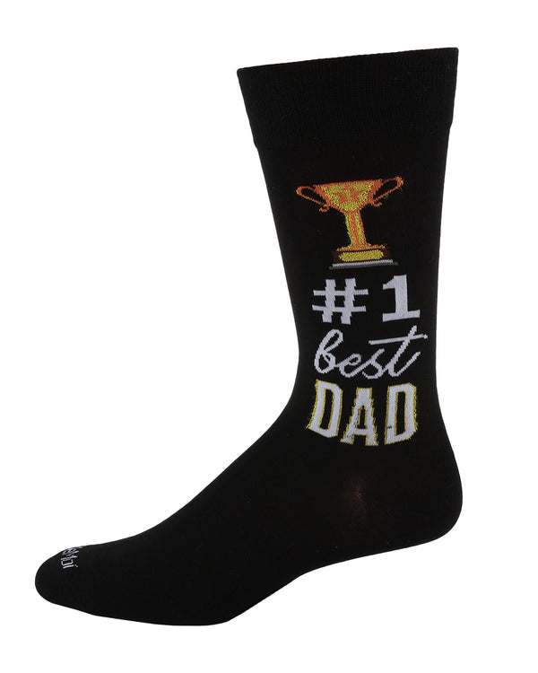 Men’s “#1 Best Dad” Bamboo Socks - Jilly's Socks 'n Such