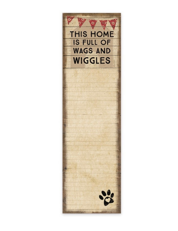 Wags & Wiggles List Notepad Tablet - Jilly's Socks 'n Such