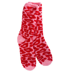 Women’s World’s Softest Socks- Pink Leopard