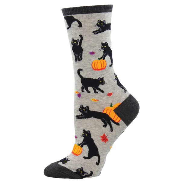 Women’s Halloween Black Cat Socks - Jilly's Socks 'n Such