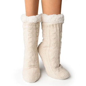 Britt’s Knits Sherpa Slipper Socks - Oat