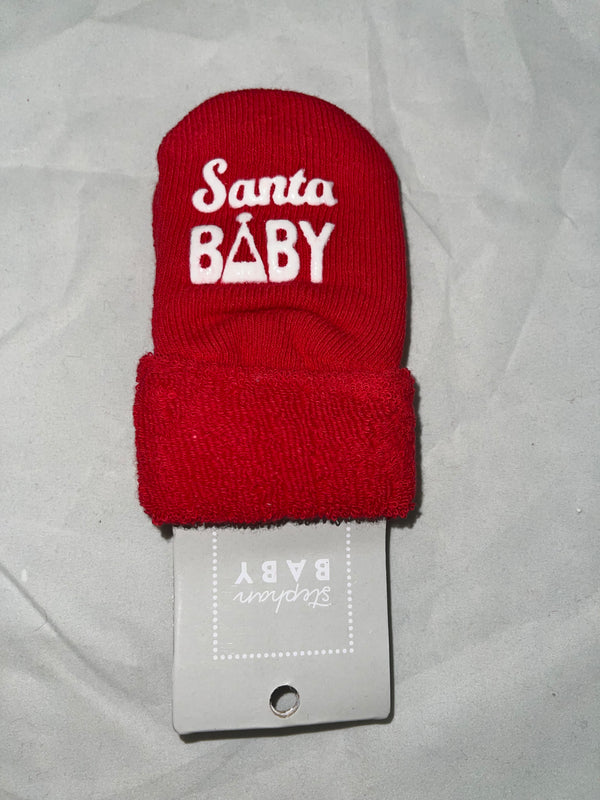 Christmas “Santa Baby” Socks - 3-12 months - Jilly's Socks 'n Such