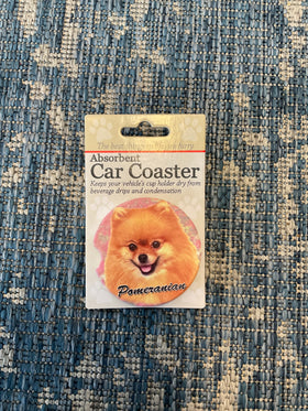 Dog Car Coasters - Pomeranian