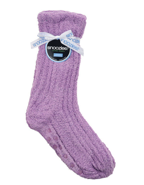 Women’s Pastel Shea Butter Socks w/ Grippers - Purple - Jilly's Socks 'n Such