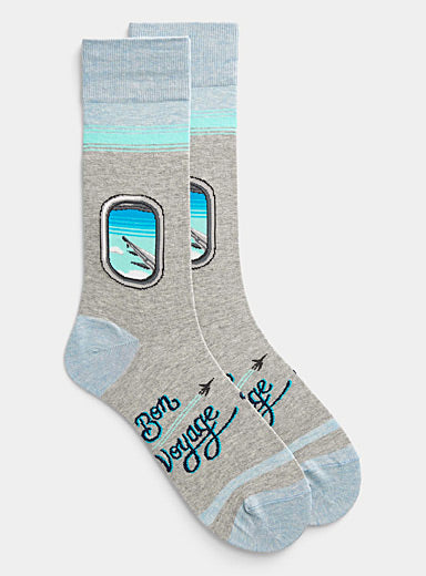 Men’s “Bon Voyage” Plane Socks - Jilly's Socks 'n Such