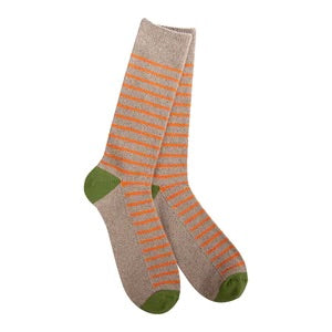Men’s Worlds Softest Socks - Simply Taupe Stripes - Jilly's Socks 'n Such