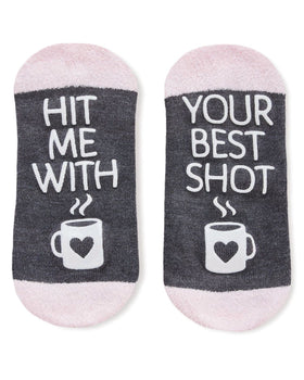 Women’s “Hit Me With Your Best Shot” Low Cut Socks