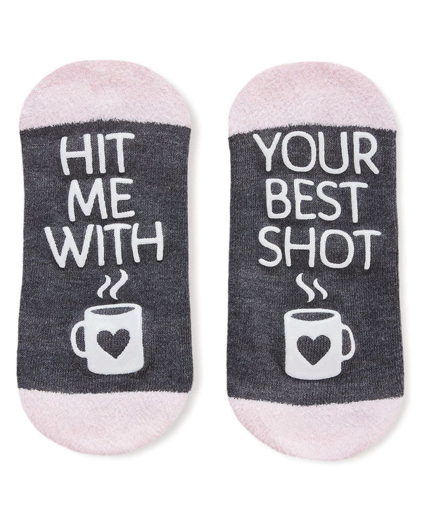 Women’s “Hit Me With Your Best Shot” Low Cut Socks - Jilly's Socks 'n Such