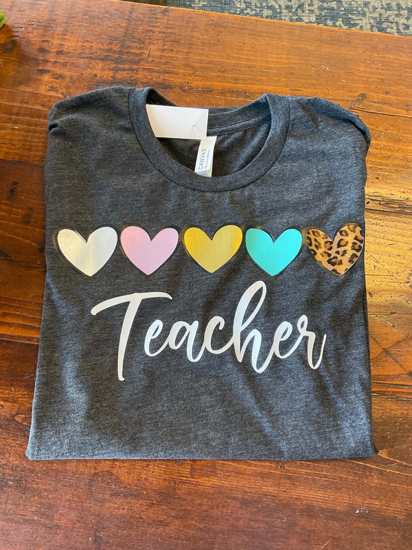 Teacher Love - Short Sleeve T-Shirt - Jilly's Socks 'n Such