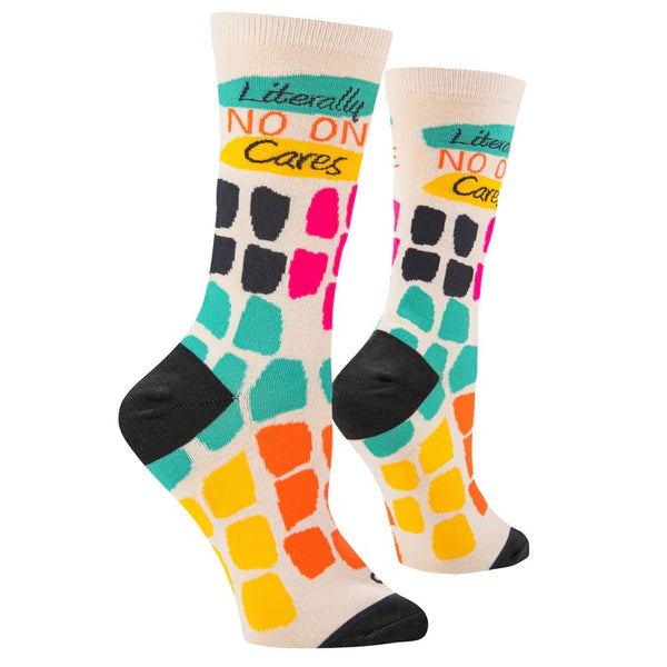 Women’s “Literally No One Cares” Socks - Jilly's Socks 'n Such
