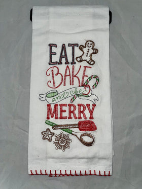 “Eat Bake and be Merry” Holiday Towel