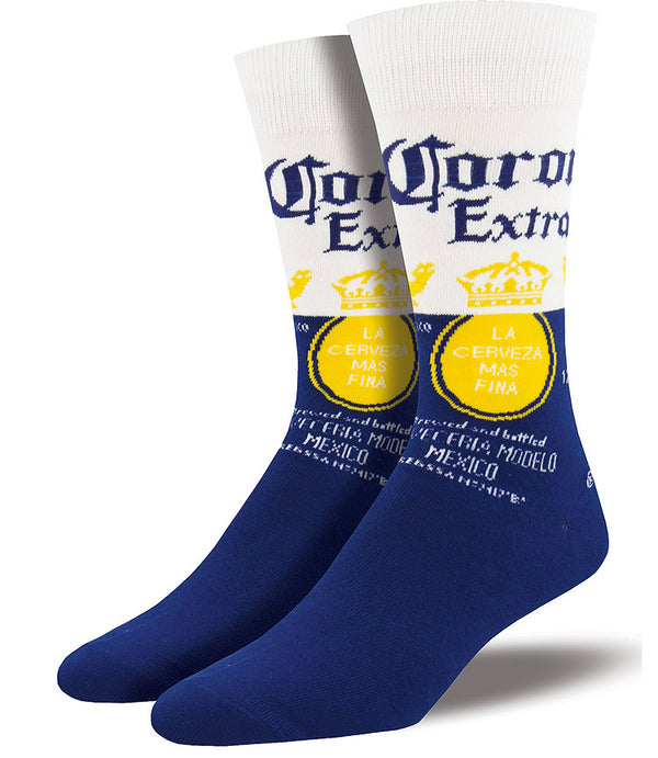 Men’s Corona Extra Socks - Blue - Jilly's Socks 'n Such