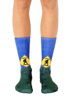 “Sasquatch Crossing” Unisex Crew Socks