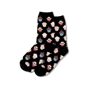 Women’s Cupcake Socks - Black