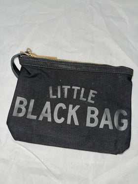 “Little Black Bag” Black Canvas Pouch