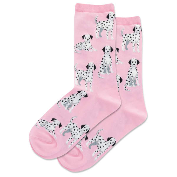 Women’s Dalmatian Socks - Pink - Jilly's Socks 'n Such