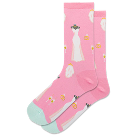 Women’s Pink Bridal Socks