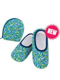 Snoozies Travel Slippers for Women - Sketch Daisy