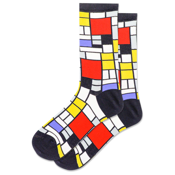 Women’s Composition with Red, Blue and Yellow Socks - Jilly's Socks 'n Such