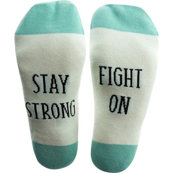 Unisex “Stay Strong Fight On” Socks - Faith Hope and Healing - Jilly's Socks 'n Such