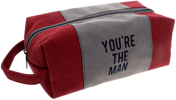 Men’s “You’re The Man” Canvas Toiletry Bag - Jilly's Socks 'n Such