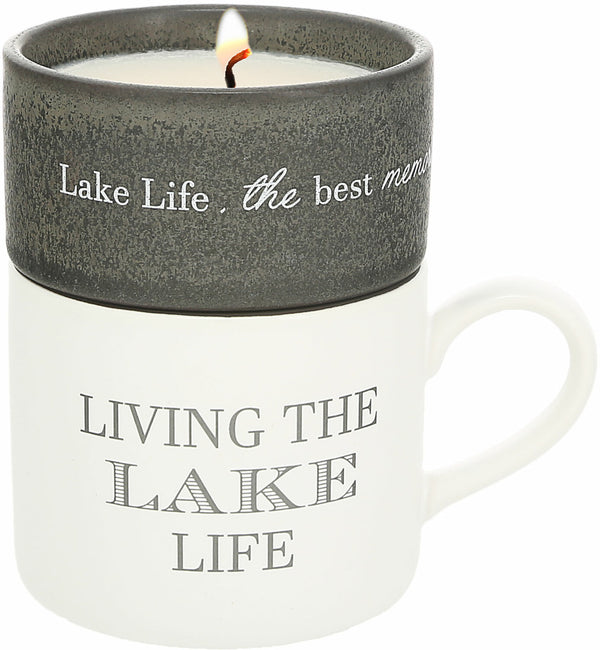 “Lake Life” Mug & Candle Set - Filled with Warmth - Jilly's Socks 'n Such