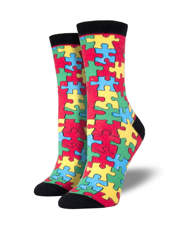 Women's Puzzled Socks - Jilly's Socks 'n Such